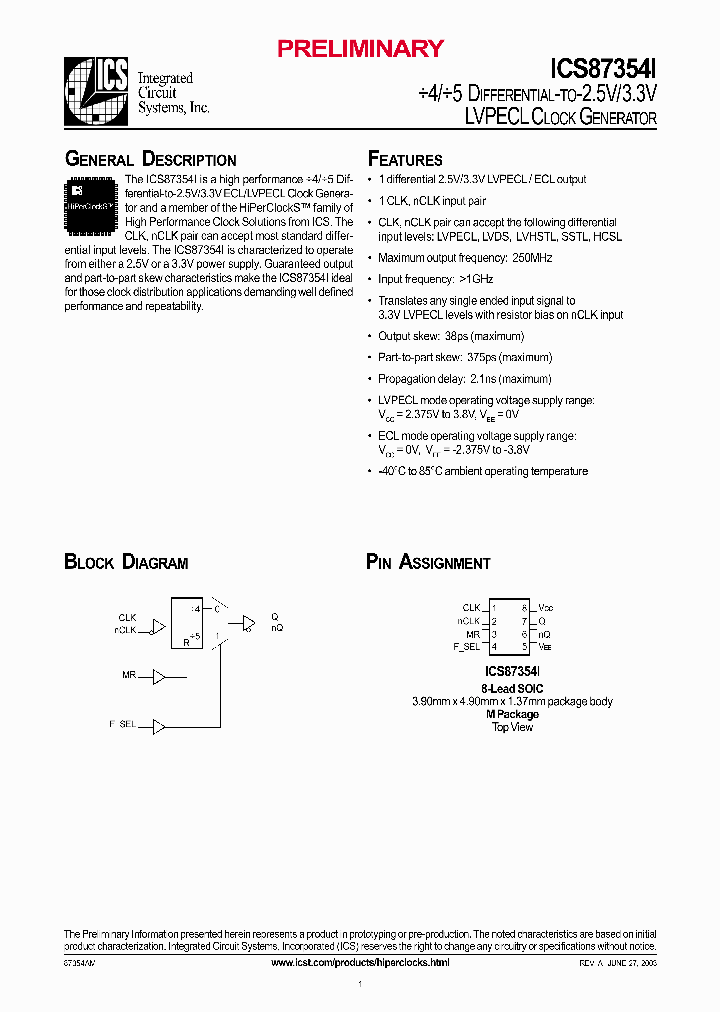 ICS87354I_1253151.PDF Datasheet