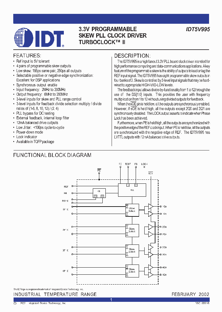 IDT5V995PFI_1253687.PDF Datasheet