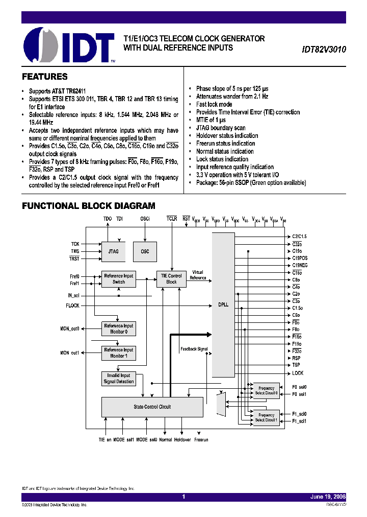 IDT82V3010_1057973.PDF Datasheet