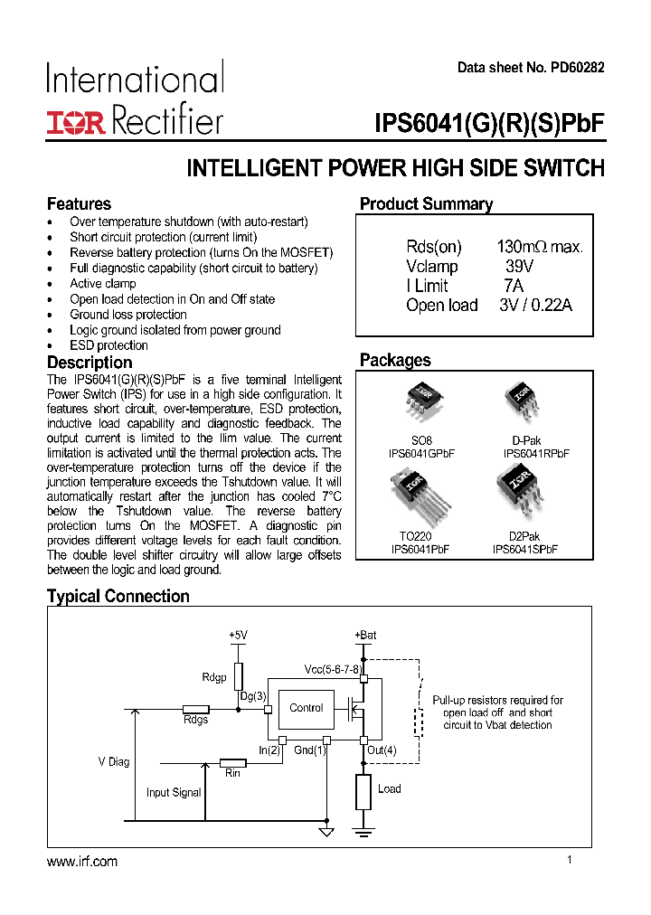 IPS6041SPBF_1255117.PDF Datasheet