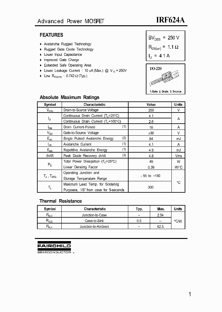 IRF624A_849859.PDF Datasheet
