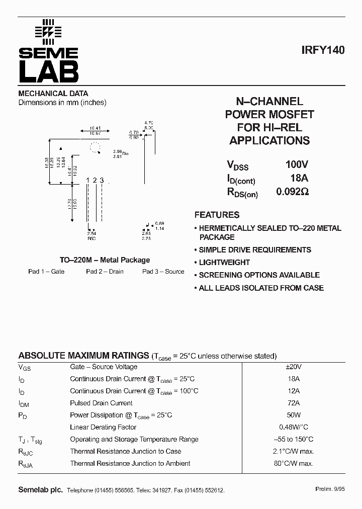IRFY140_1256228.PDF Datasheet