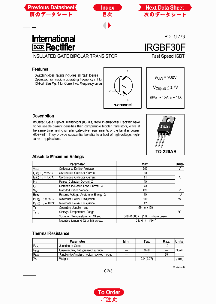 IRGBF30F_1256454.PDF Datasheet