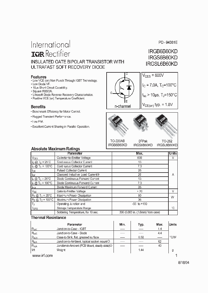 IRGS6B60KD_788833.PDF Datasheet