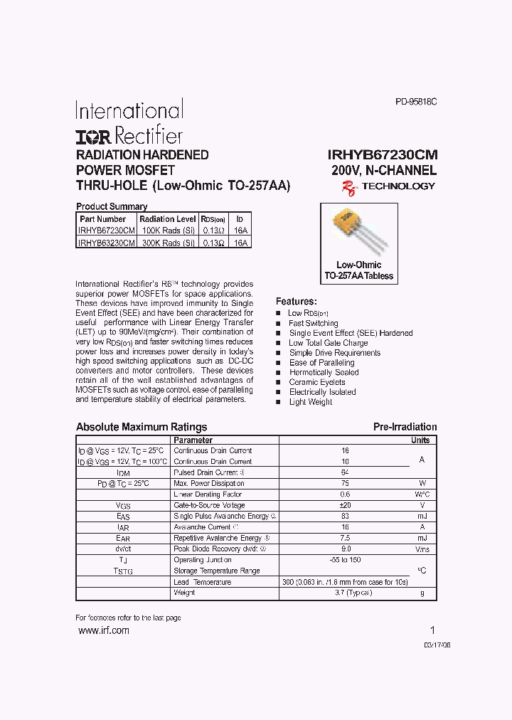 IRHYB67230CM_1256704.PDF Datasheet