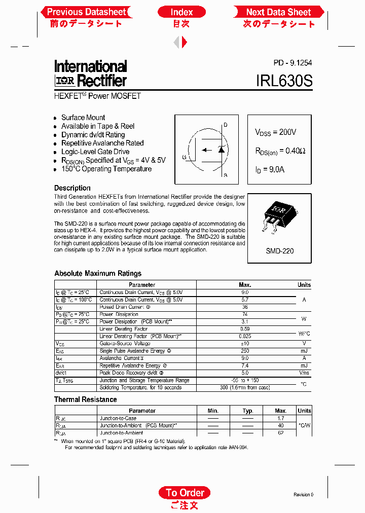 IRL630S_1256830.PDF Datasheet