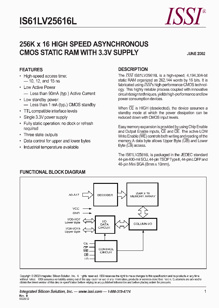 IS61LV25616L-15T_1257199.PDF Datasheet