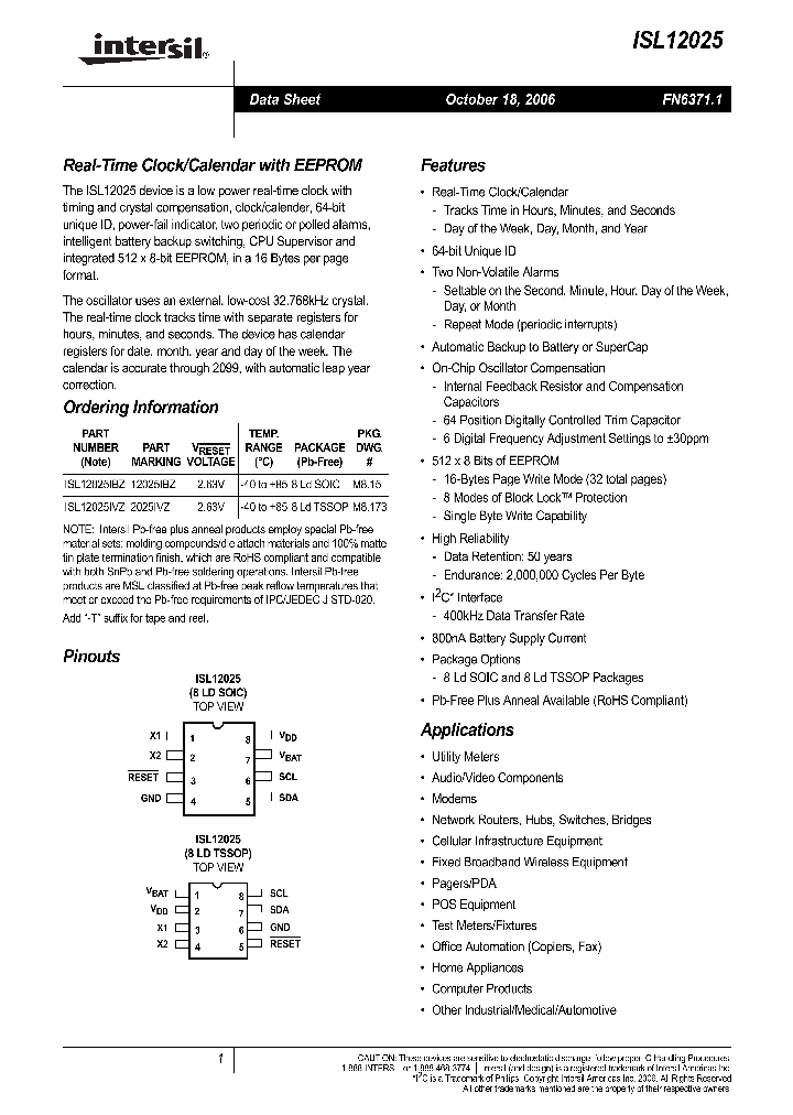 ISL12025_716305.PDF Datasheet
