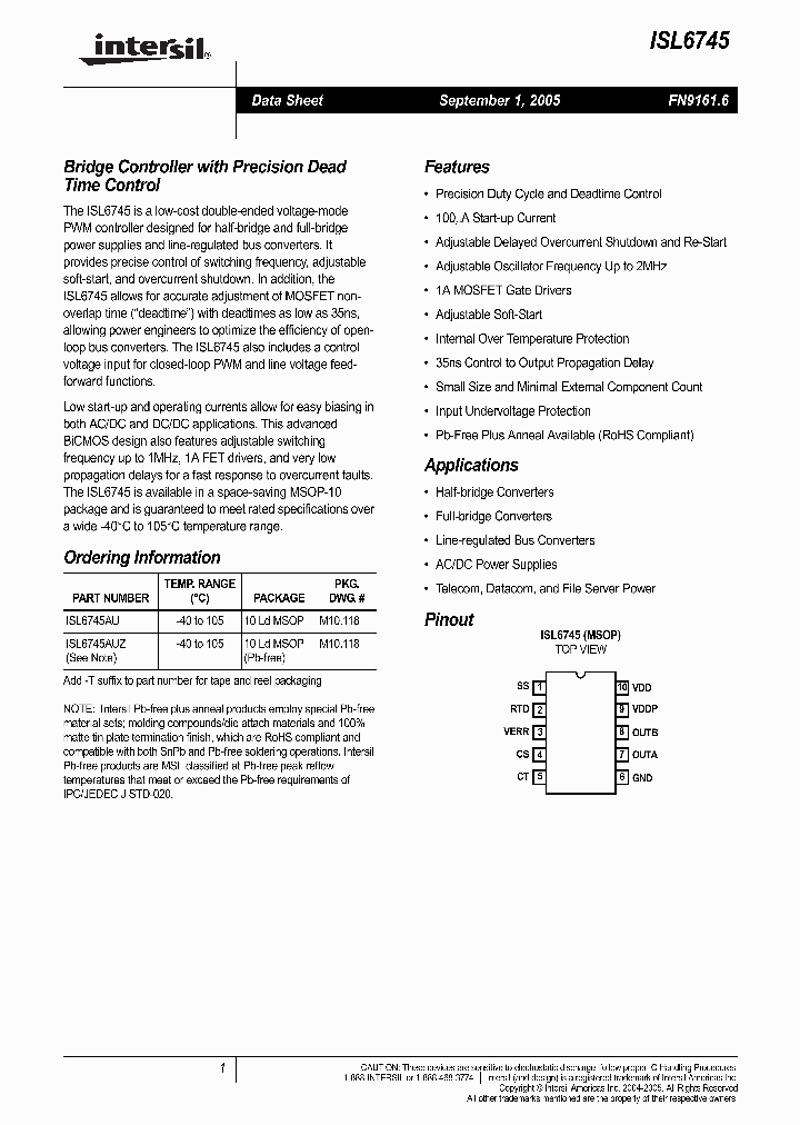 ISL6745_1257593.PDF Datasheet