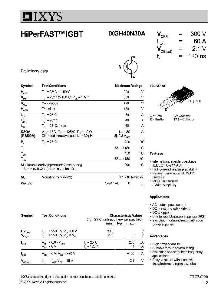 IXGH40N30A_1258135.PDF Datasheet