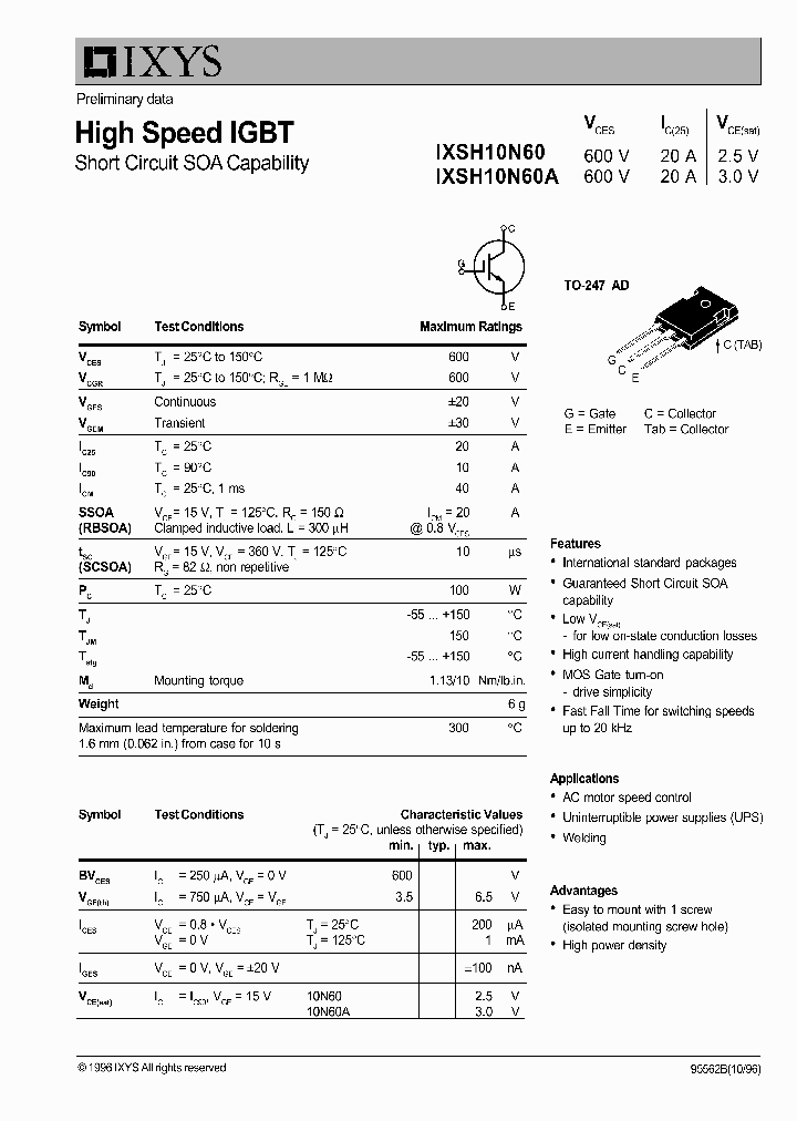 IXSH10N60A_1258208.PDF Datasheet