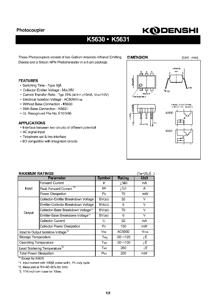 K5631_1259201.PDF Datasheet