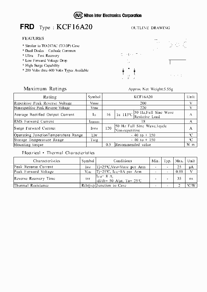 KCF16A20_1260067.PDF Datasheet