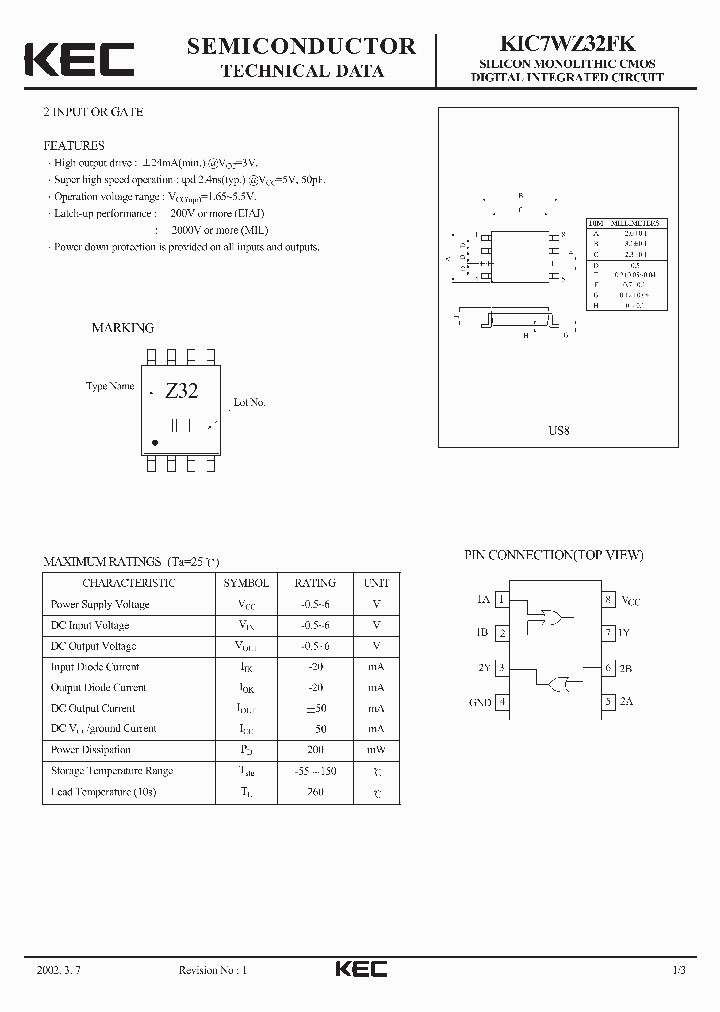 KIC7WZ32FK_1260520.PDF Datasheet