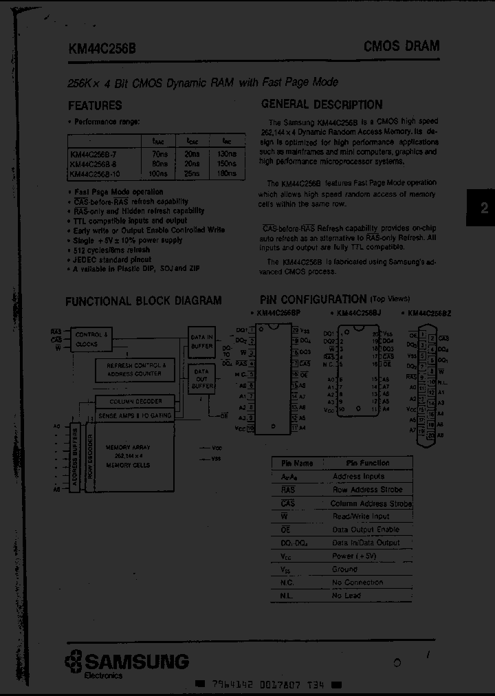 KM44C256B_817288.PDF Datasheet