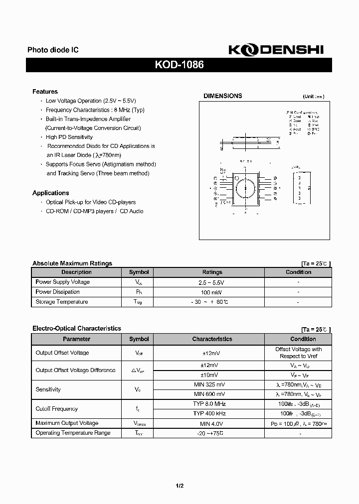 KOD-1086_1260761.PDF Datasheet