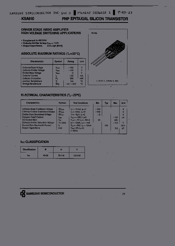 KSA910_1261096.PDF Datasheet