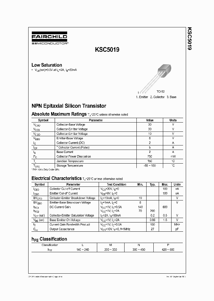 KSC5019_1261232.PDF Datasheet