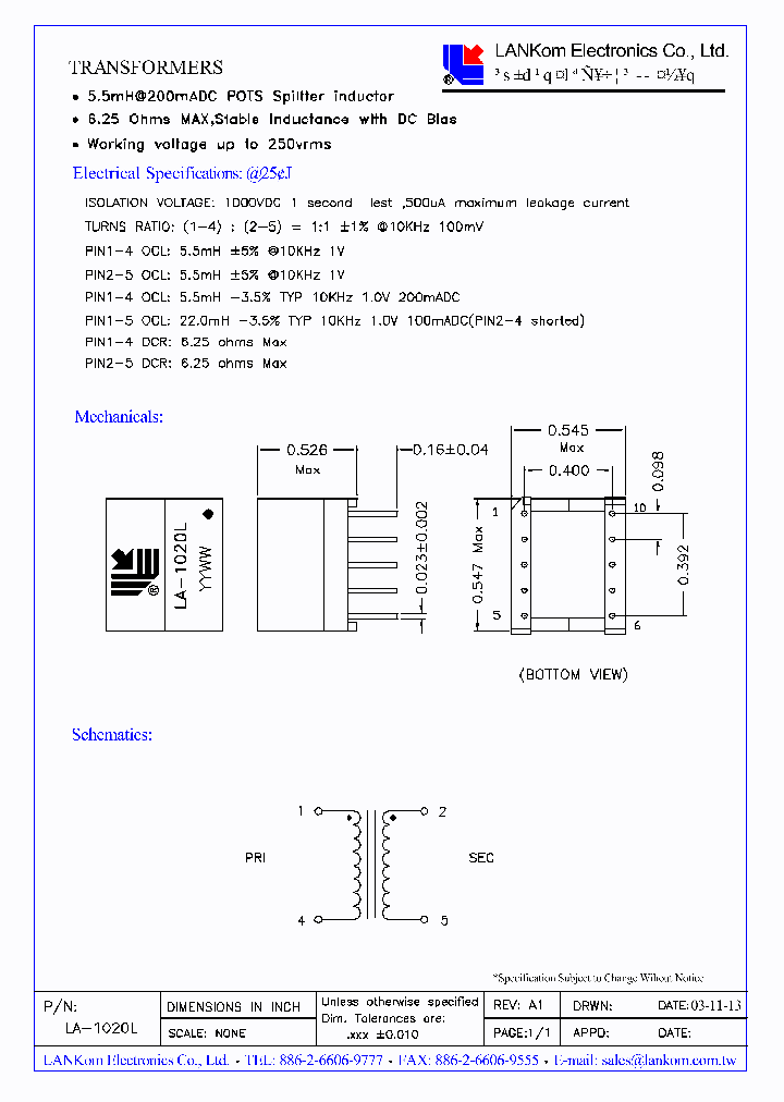 LA-1020L_1262619.PDF Datasheet
