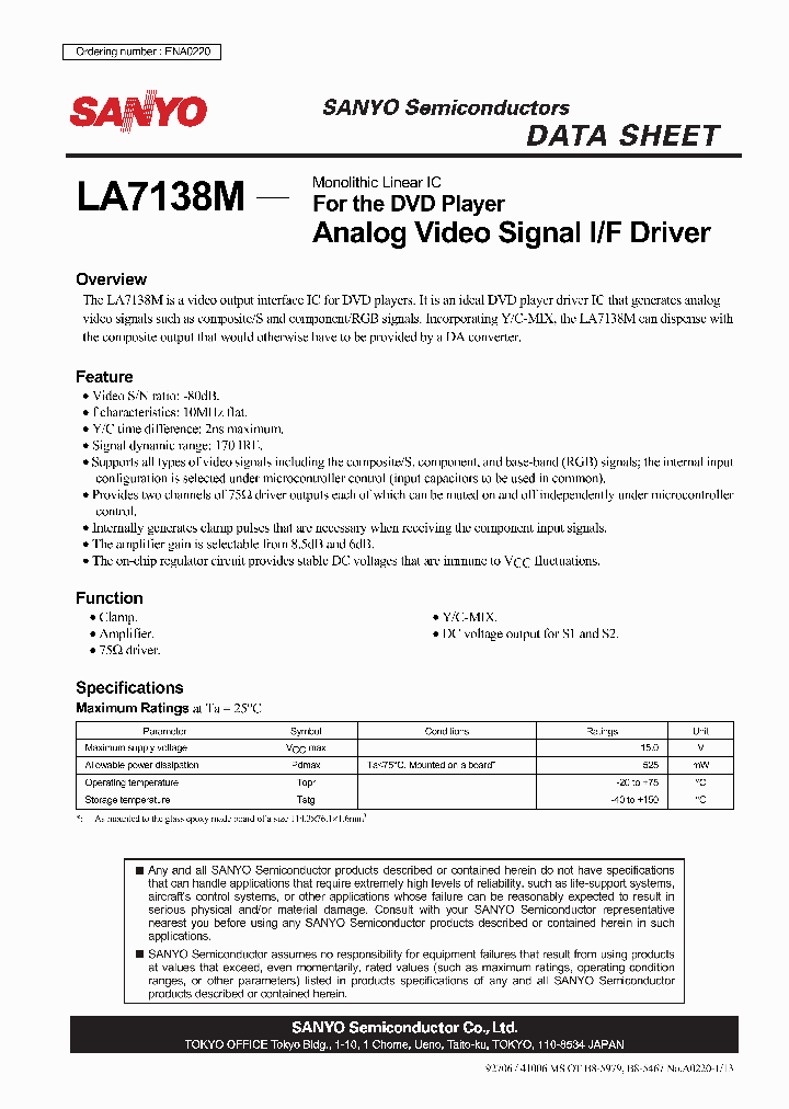 LA7138M_1048283.PDF Datasheet