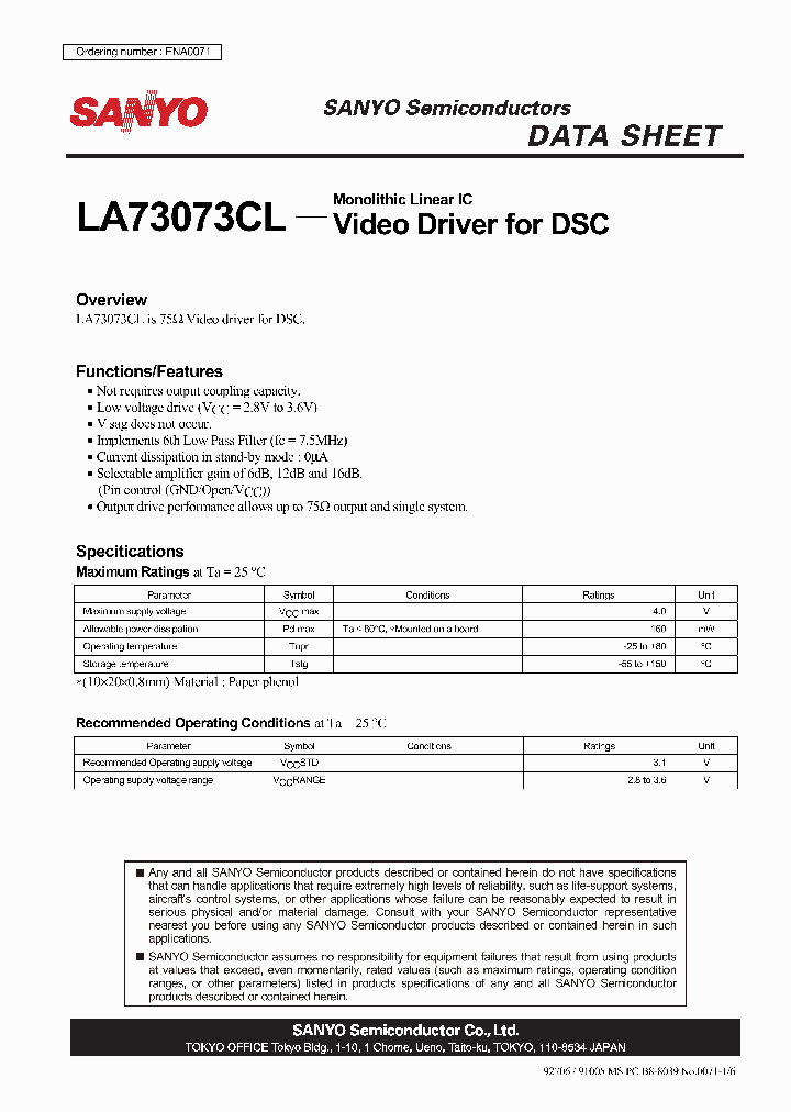 LA73073CL_1077908.PDF Datasheet