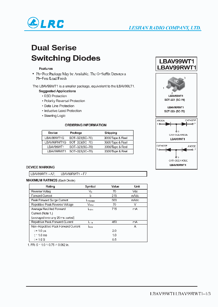 LBAV99WT1G_1263330.PDF Datasheet