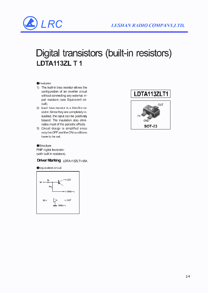 LDTA113ZLT1_1264250.PDF Datasheet