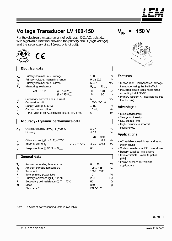 LV100-150_1268501.PDF Datasheet