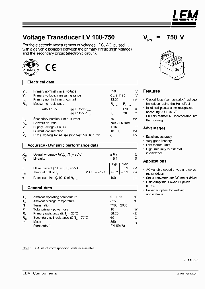 LV100-750_1268530.PDF Datasheet