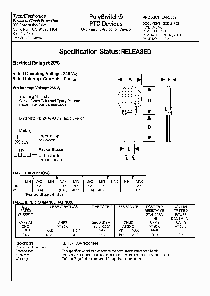 LVR005S_1268597.PDF Datasheet