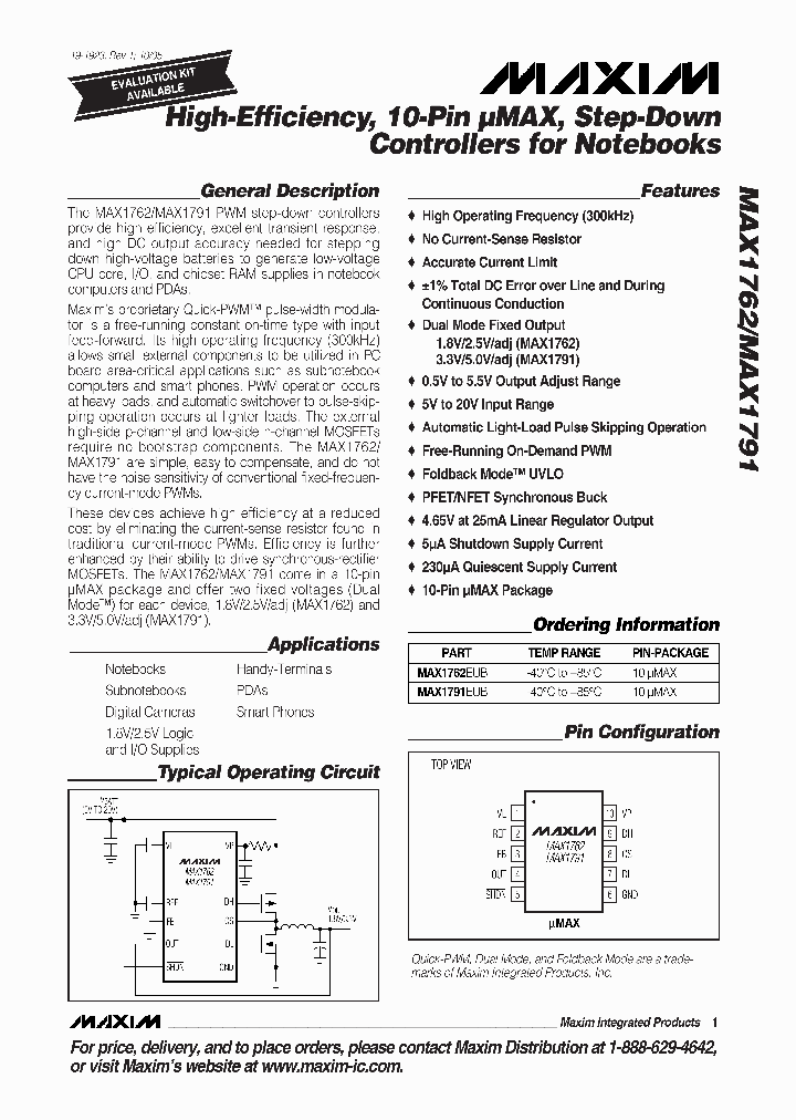 MAX1791EUB_906384.PDF Datasheet