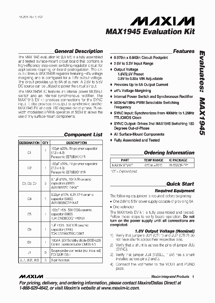 MAX1945EVKIT_1272653.PDF Datasheet