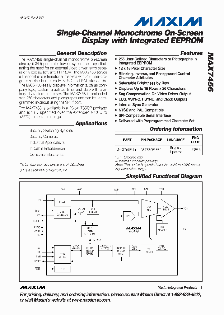 MAX7456EUI_1273972.PDF Datasheet