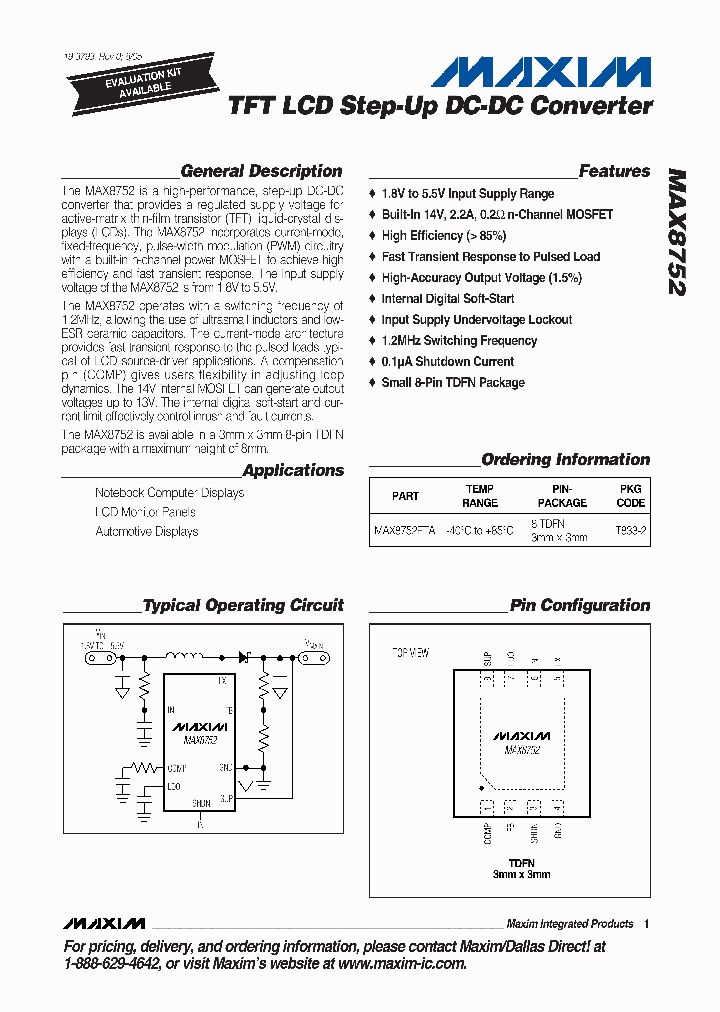 MAX8752ETA_1274141.PDF Datasheet