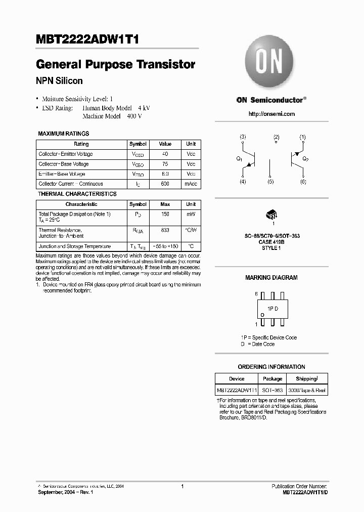 MBT2222ADW1T1_1275300.PDF Datasheet