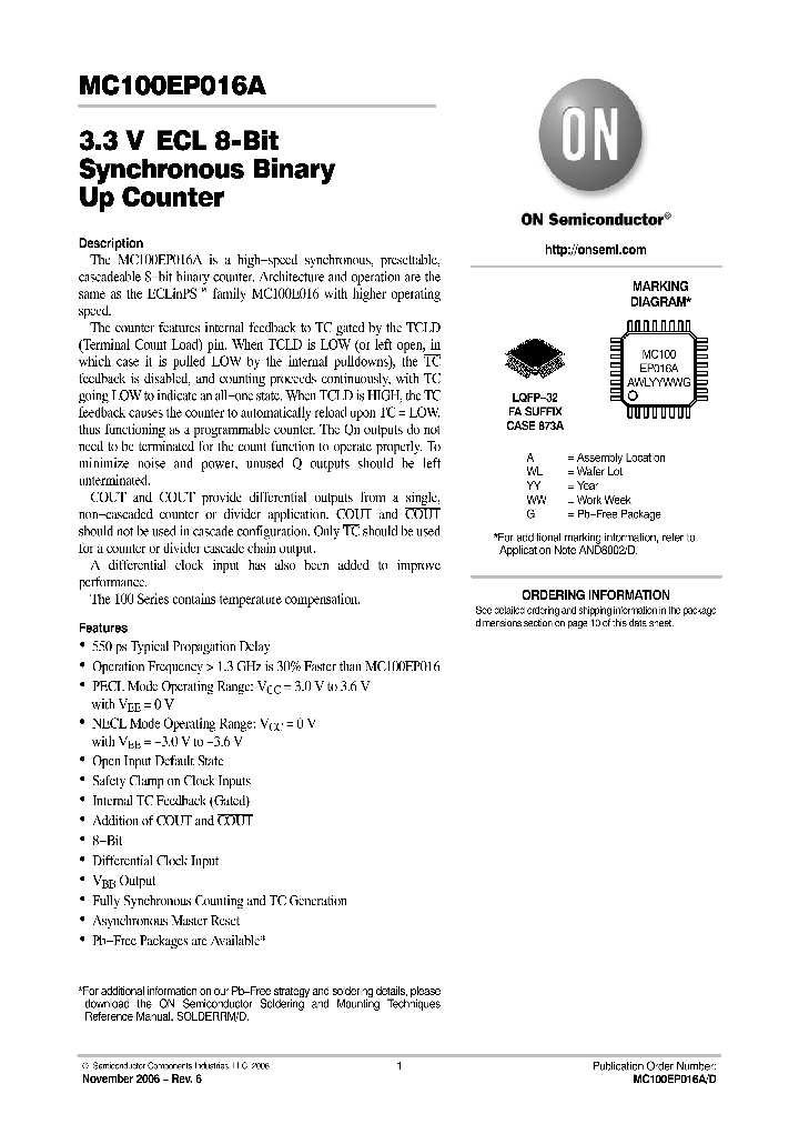 MC100EP016AFAG_742149.PDF Datasheet