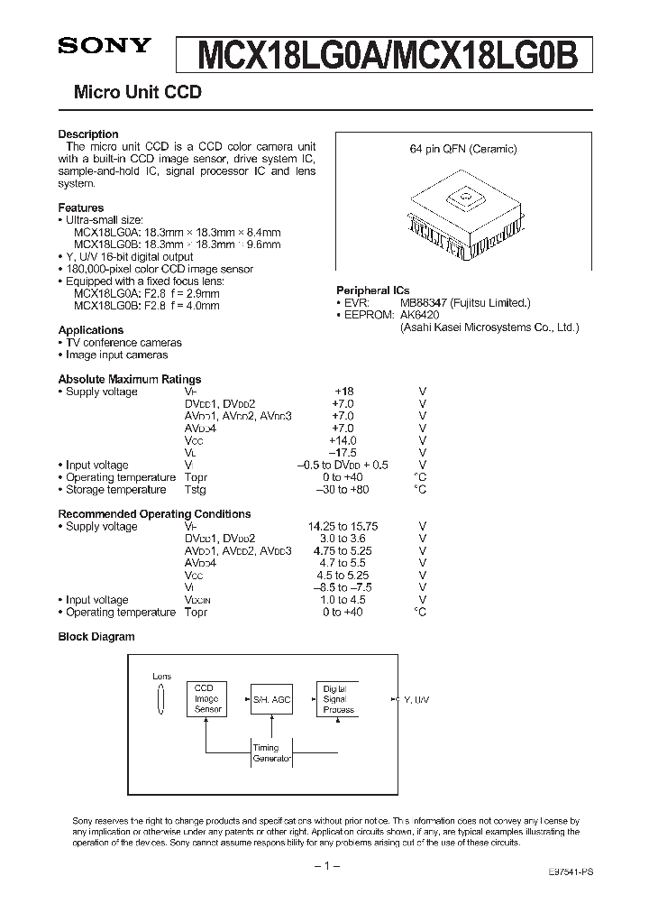 MCX18LG0B_1278127.PDF Datasheet