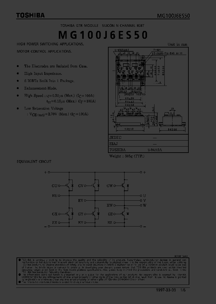 MG100J6ES50_882822.PDF Datasheet