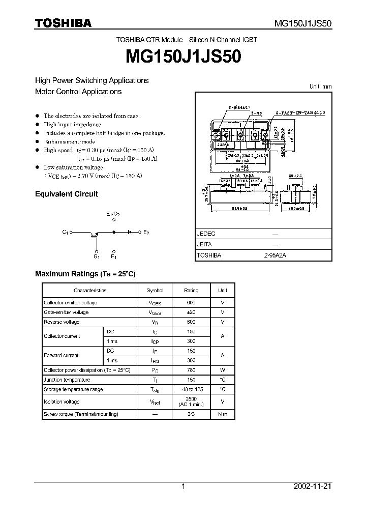 MG150J1JS50_885904.PDF Datasheet