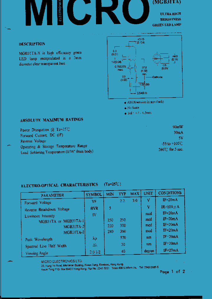 MGB31TA-X_1278593.PDF Datasheet