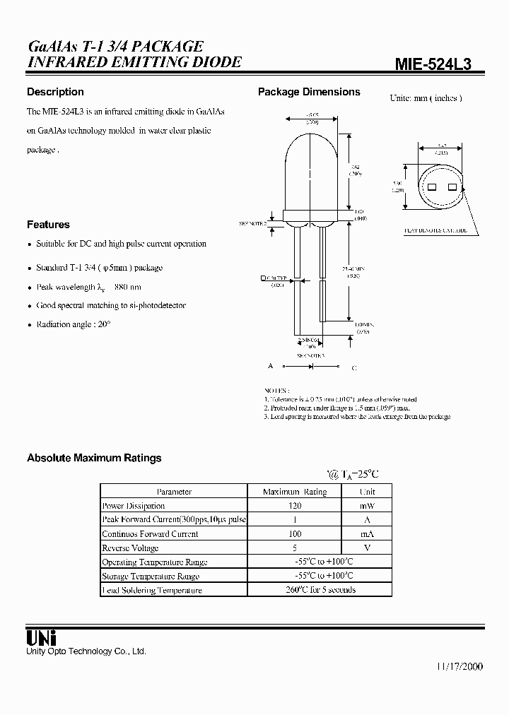 MIE-524L3_1279625.PDF Datasheet