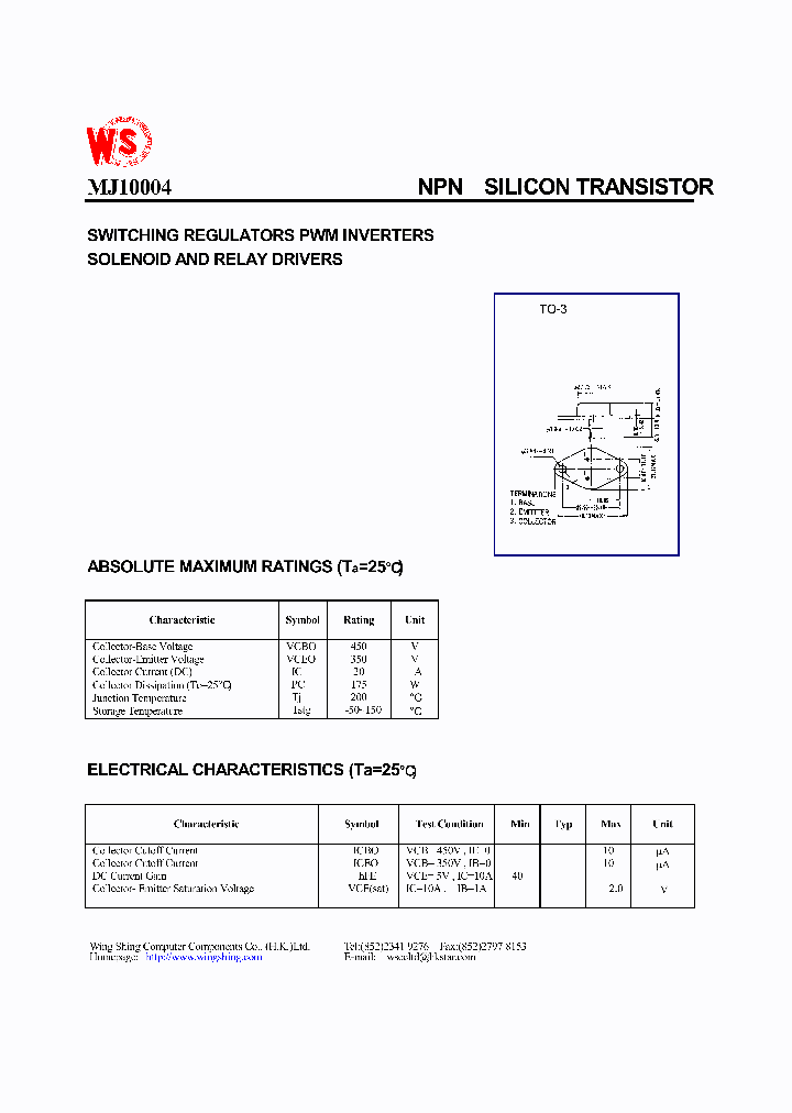 MJ10004_795850.PDF Datasheet
