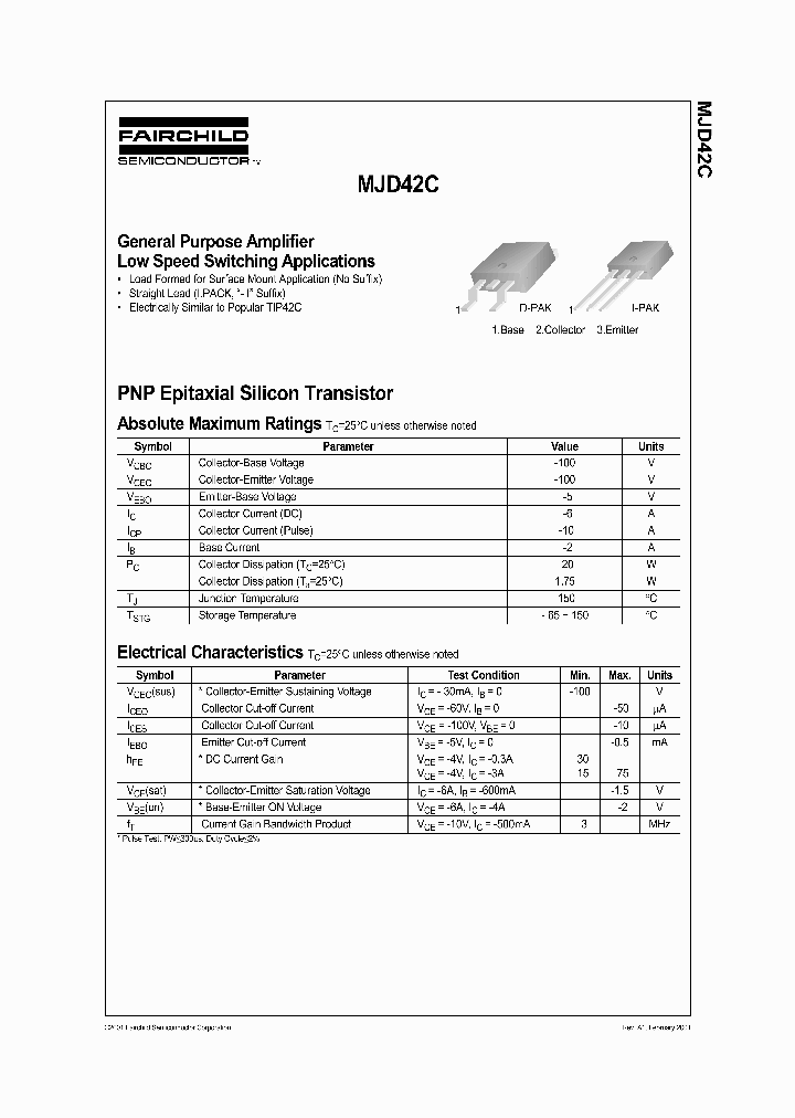 MJD42MJD42C_1279887.PDF Datasheet