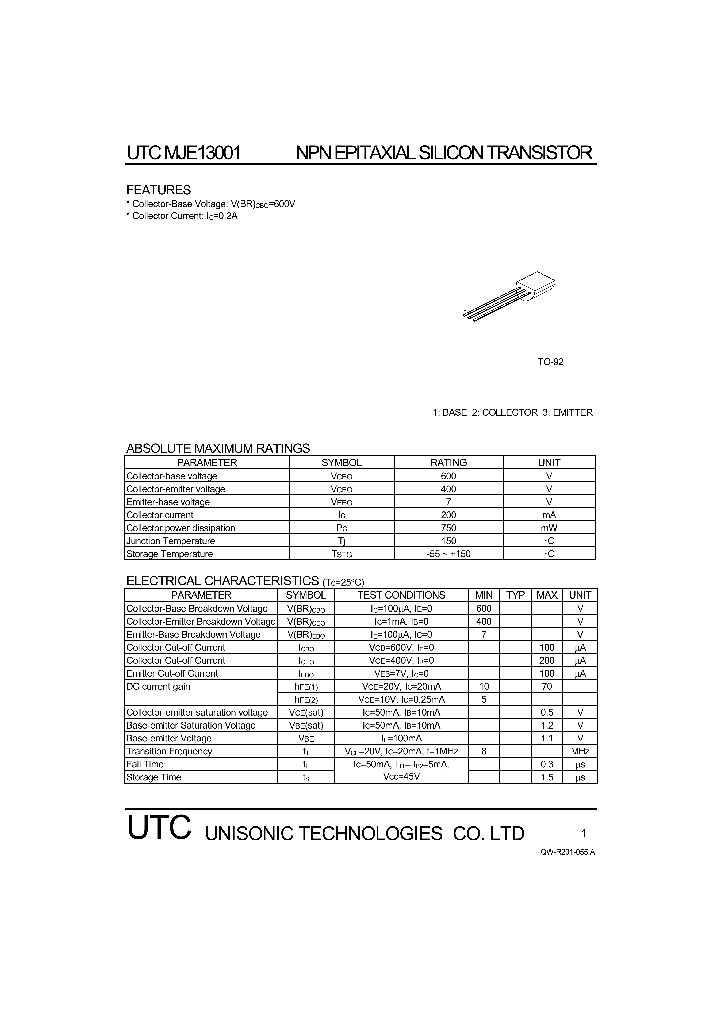 MJE13001_1279906.PDF Datasheet