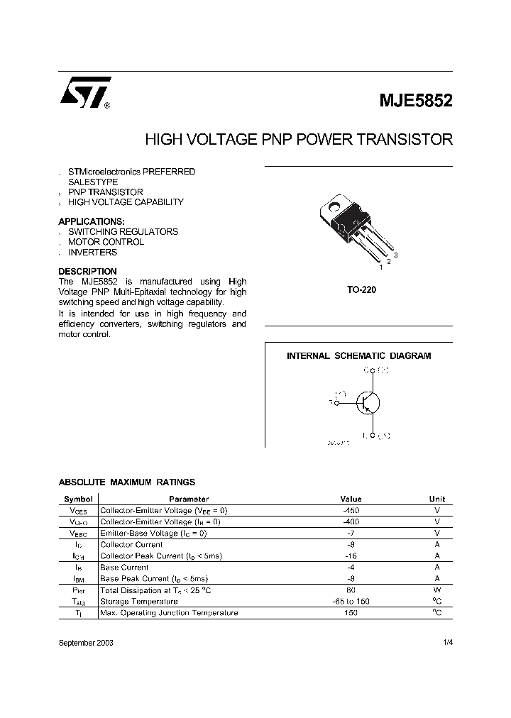 MJE585203_738468.PDF Datasheet