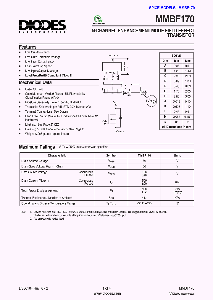 MMBF170-7-F_938841.PDF Datasheet