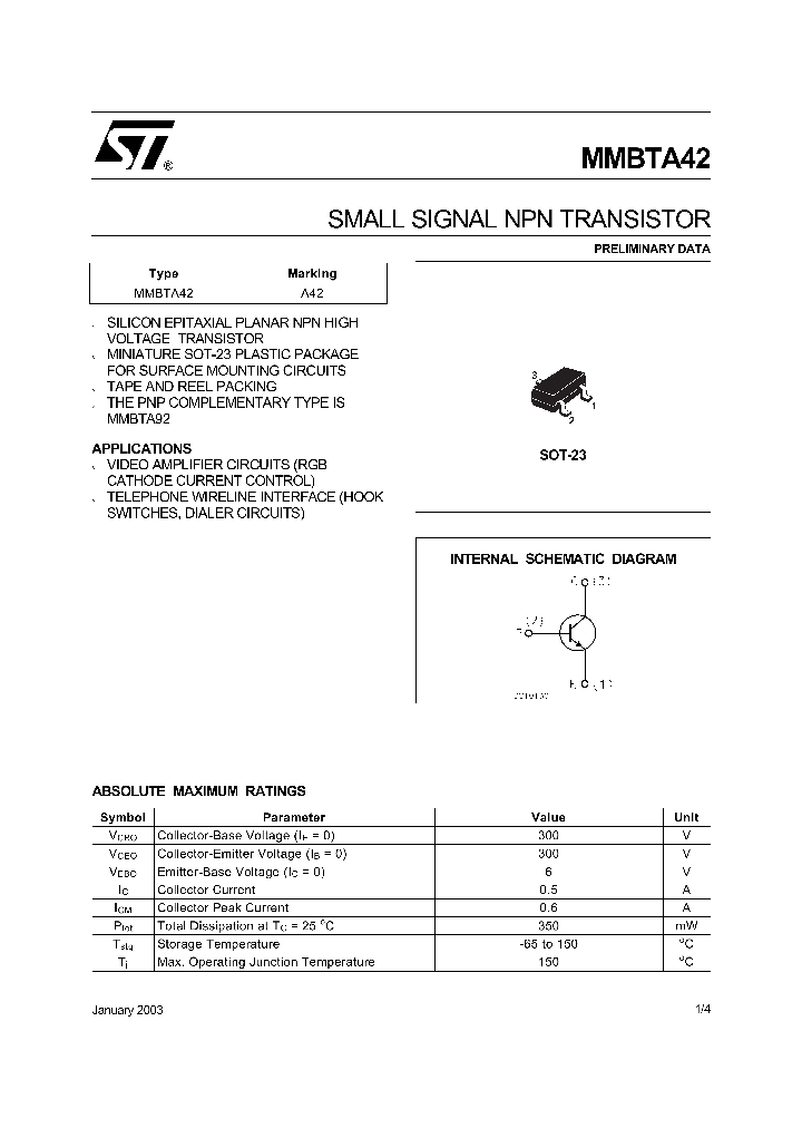 MMBTA42_1151915.PDF Datasheet