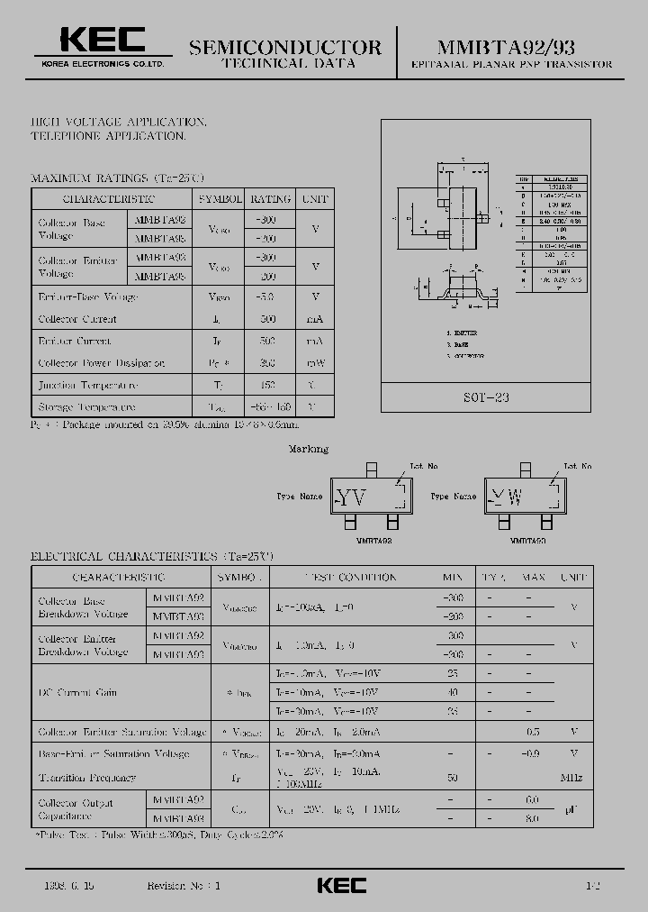 MMBTA92_1151927.PDF Datasheet