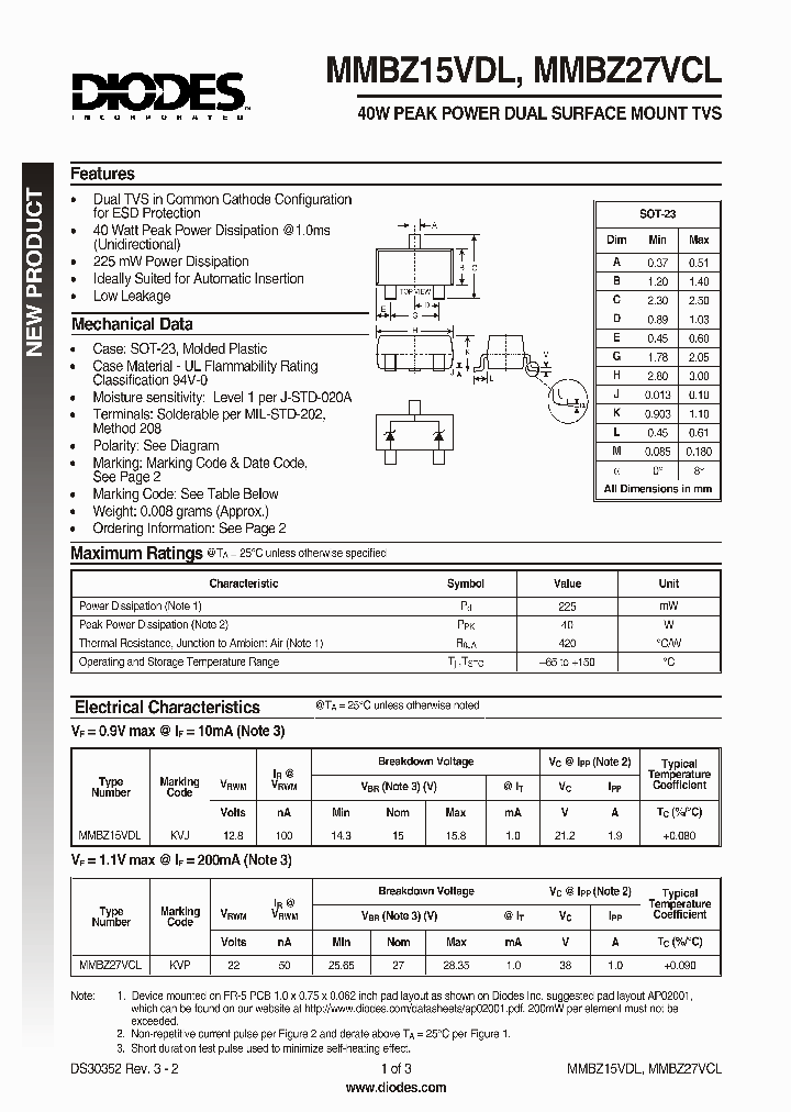 MMBZ27VCL-7_1281519.PDF Datasheet