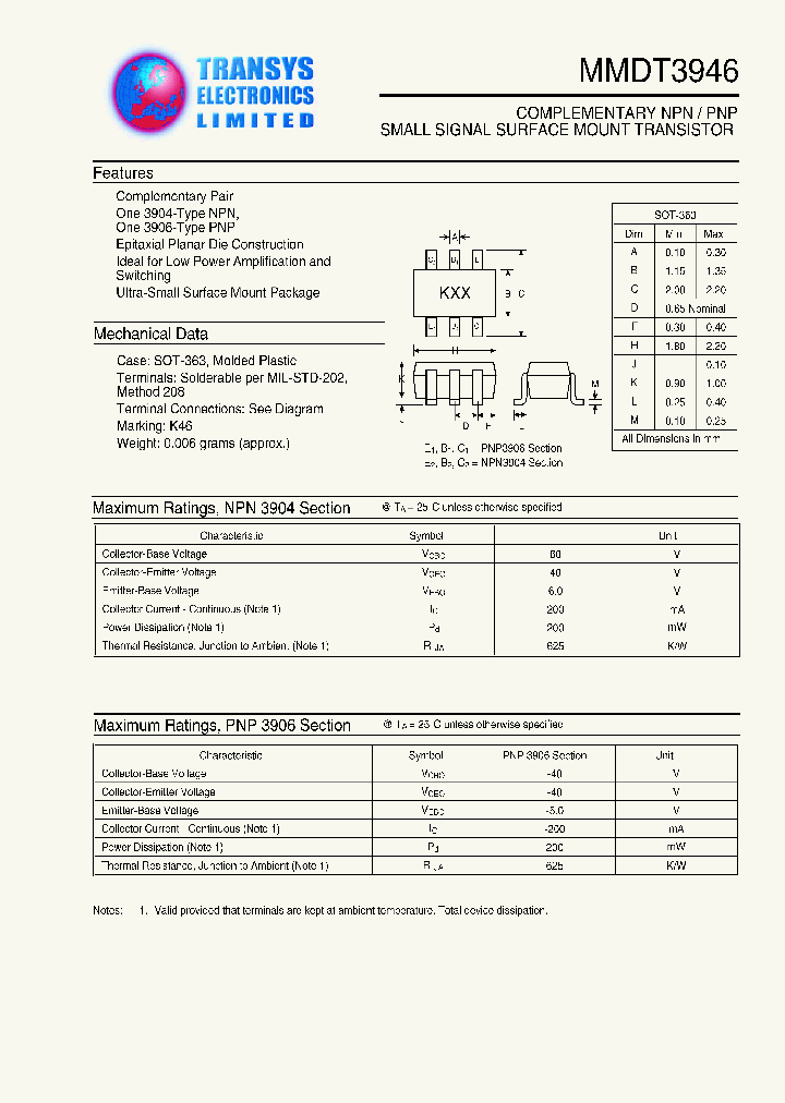 MMDT3946_1281653.PDF Datasheet